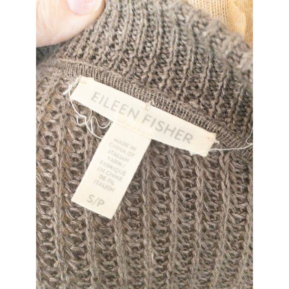 Eileen Fisher Women's Organic Linen Open Front Knit Cardigan Sweater Size Small - Picture 5 of 7